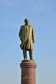 The statue of the late leader Islam Karimov
