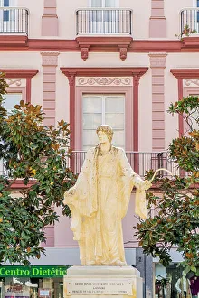 Andalusia Prints: Statue of Lucio Junio Moderato Columela, Cadiz, Andalusia, Spain