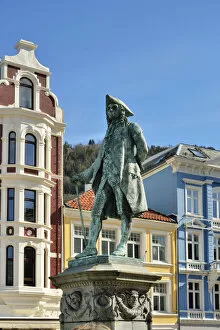 Images Dated 3rd June 2016: The statue of Ludvig Holberg, born in Bergen during the time of the Dano-Norwegian