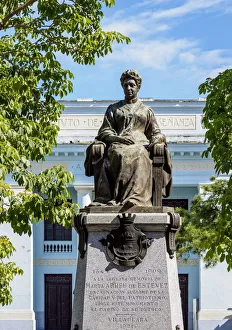 Statue of Marta Abreu de Estevez in Parque Vidal, Santa Clara, Villa Clara Province, Cuba