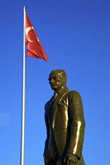Images Dated 22nd October 2012: Statue of Mustafa Kemal Ataturk, Kyrenia, North Cyprus