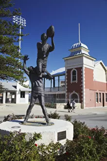 Western Australia Collection: Statue outside Fremantle Oval, Fremantle, Western Australia, Australia