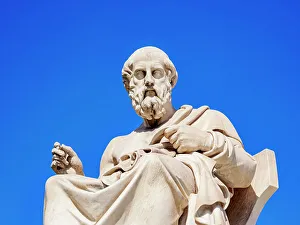 Academy Prints: Statue of Plato in front of The Academy of Athens, Athens, Attica, Greece