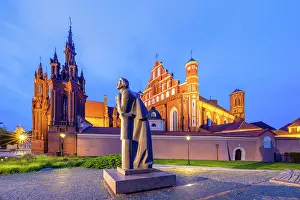 Figure Prints: A Statue of the Polish Poet Adam Mickiewicz in front of St