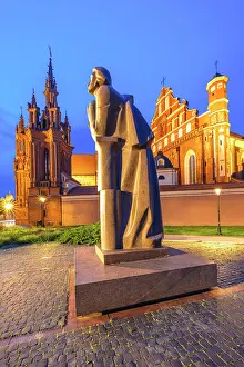 Figure Prints: A Statue of the Polish Poet Adam Mickiewicz in front of St