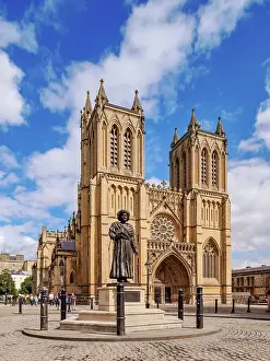 Church Of England Prints: Statue of Rajah Rammohun Roy in front of the Cathedral Church of the Holy and Undivided Trinity
