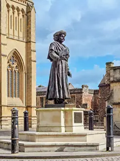 Church Of England Prints: Statue of Rajah Rammohun Roy in front of the Cathedral Church of the Holy and Undivided Trinity