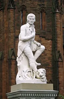 Writer Prints: Statue of Robert Burns, Dumfries, South west Scotland