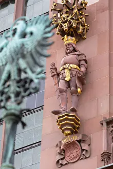 Frankfurt Prints: Statue on Romer (Town Hall), Frankfurt, Hesse, Germany