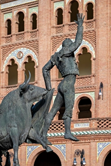 Bullfighting Prints: Statue of Spanish bullfighter Jose Cubero Sanchez