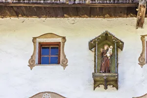 Saint Prints: statue of St. Anthony on an old farmhouse in St