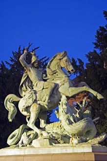 Former Yugoslavia Prints: Statue of St George and the Dragon