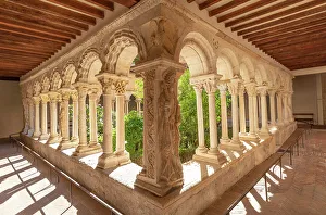 Statue of St Peter in the Cloisters of Aix Cathedral, Aix-en-Provence, Provence-Alpes-Cote d'Azur, France