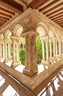Statue of St Peter in the Cloisters of Aix Cathedral, Aix-en-Provence, Provence-Alpes-Cote d'Azur, France