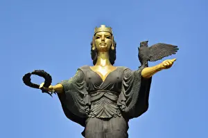 Symbolic Prints: Statue of Sveta Sofia (Statue of Saint Sophia) by the sculptor Georgi Chapkanov, with