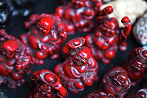Kowloon Prints: Statues for sale at Mam Mo temple, Hong Kong Island, Hong Kong