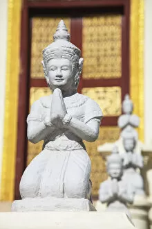 Images Dated 29th November 2012: Statues at Silver Pagoda in Royal Palace, Phnom Penh, Cambodia
