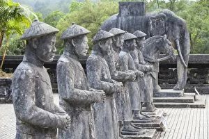 Images Dated 11th June 2014: Statues at Tomb of Khai Dinh (UNESCO World Heritage Site), Hue, Thua Thien-Hue, Vietnam