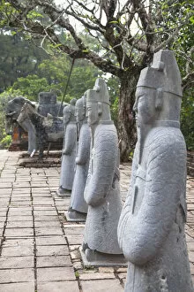 Images Dated 11th June 2014: Statues at Tomb of Tu Duc (UNESCO World Heritage Site), Hue, Thua Thien-Hue, Vietnam