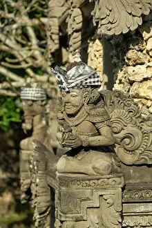 Pura Prints: Statues at a typical Balinese Hindu temple, Bali, Indonesia