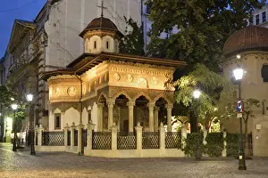 Orthodox Church Prints: Stavropoleos Monastery Church, an Eastern Orthodox monastery for nuns in the old town
