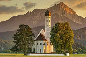 Images Dated 27th May 2021: St.Coloman Church, Schwangau, Allgau, Swabia, Bavaria, Germany