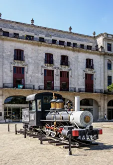 Locomotive Prints: Steam Locomotive at La Habana Vieja, Havana, La Habana Province, Cuba