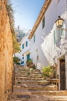 South Prints: Steep alley in the mountain village of Banyalbufar