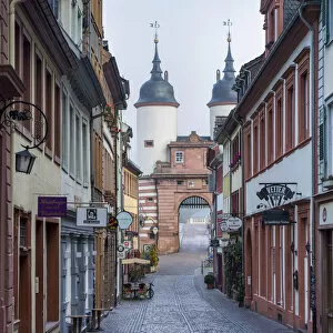 Images Dated 17th July 2017: Steingasse alley and Old Bridge in Heidelberg, Baden-WAorttemberg, Germany