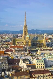 Vienna Gallery: Stephansdom cathedral and city skyline, Vienna, Austria
