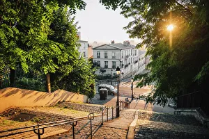 Steps Prints: Steps by Montmartre, Paris, Ile de France, France