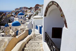 Steps to Oia, Santorini, Cyclade Islands, Greece