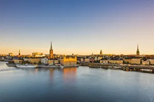 Images Dated 5th January 2017: Stockholm, Sweden, Northern Europe. High angle view over Riddarholmen