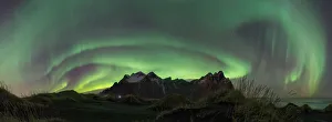 Nightscape Prints: Stokksnes, Hofn, Eastern Iceland, Iceland. Vestrahorn mountain