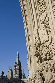 Images Dated 19th March 2008: Stone Carving, Canadian Parliament, Parliament Hill, Ottawa, Ontario, Canada