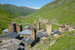 Images Dated 8th October 2019: Stone tower houses in Chazhashi, Ushguli, Samegrelo-Zemo Svaneti region, Georgia