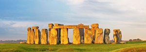 Wiltshire Prints: Stonehenge at sunrise during summer, Salisbury, Wiltshire, United Kingdom