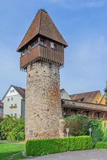 High Rhine Prints: Stork tower at Waldshut-Tiengen, Southern Black Forest, Baden-Wurttemberg, Germany