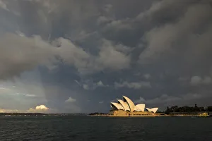 Sydney Prints: Storm clouds over Sydney Opera House, Sydney, New South Wales, Australia