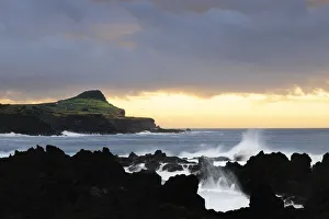 A stormy day at dusk, in Biscoitos. Terceira, Azores islands, Portugal A stormy day at dusk, in Biscoitos. Terceira, Azores islands, Portugal