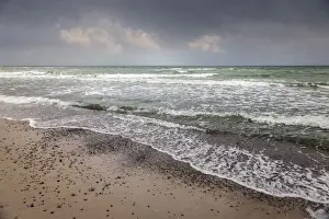 Darss Prints: Stormy sea at Darsser Ort, Mecklenburg-Western Pomerania, Northern Germany, Germany