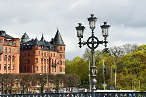 Street Lamps Prints: Strandvagen (Shore / Beach Road) in Ostermalm in central Stockholm