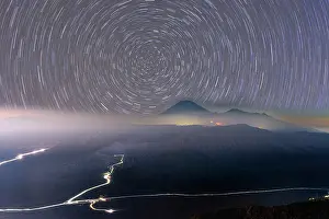 Long Exposure Prints: Stratrail, Mount Bromo, Bromo Tengger Semeru National Park, East Java, Indonesia