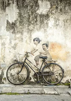 Cycle Gallery: Street art, Armenian Street, George Town, Penang Island, Malaysia