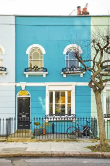 Images Dated 2nd December 2020: Street of colourful houses, Kentish Town, London, England, UK