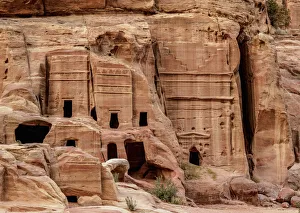 Nabataean Prints: Street of Facades, Petra, Ma an Governorate, Jordan