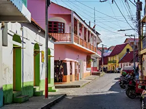 Flores Prints: Street of Flores Island, Peten Department, Guatemala