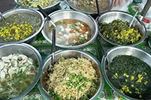 Local Prints: Street food, Luang Prabang (ancient capital of Laos on the Mekong river), Laos
