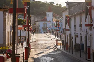 Centro Region Prints: A street in the old town of Tomar, Santarem District, Estremadura, Portugal