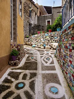 Street of Pagondas, Samos Island, North Aegean, Greece
